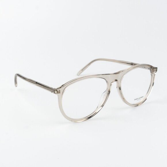 Saint Laurent Women Eyeglasses Transparent Beige Pilot SL667OPT 003 BRAND NEW - Picture 9 of 11